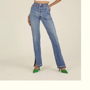 EB denim vintage unraveled jeans medium/dark wash size 27